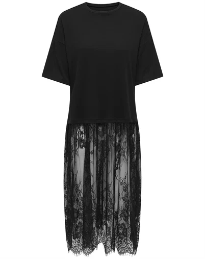 Only - ONLTahlia Lace Dress Top - Black